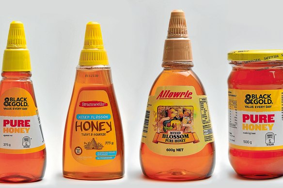 The tested honey products.