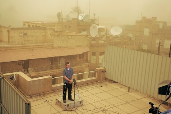 Dean Yates, then Reuters’ Iraq bureau chief, on the roof of his
Baghdad office in 2008.