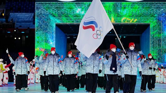 Russian athletes have been competing at the Olympics as the “Russian Olympic Committee”.
