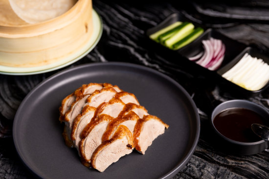 Dry-aged double-roasted Peking duck.