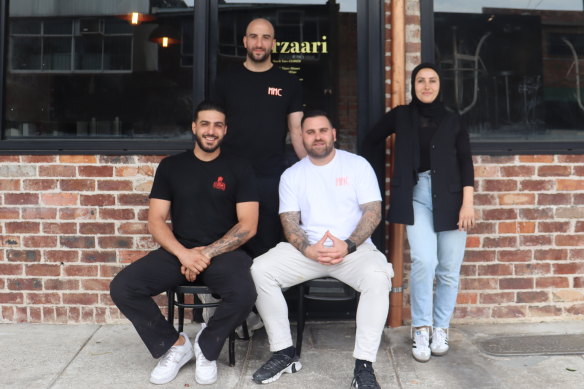 MMC head chef Mohamed Matar with co-founders Sal Senan, Huss Rachid, and Amani Rachid.