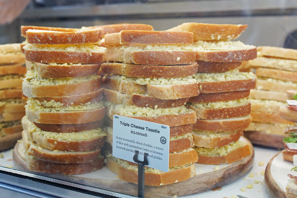 Cheese toasties are one of Ripe and Cured’s many attractions.