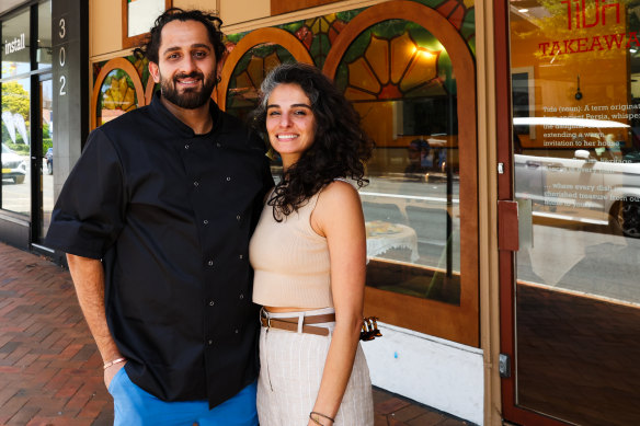 Tida Persian Food owners Milad Amiri and Parya Zaghand.