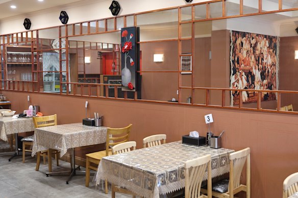 Inside the Malvern restaurant.