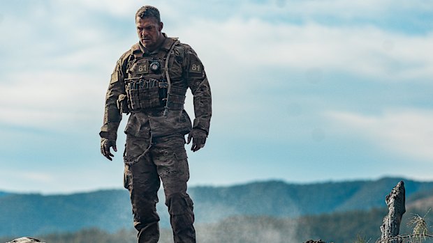 Alan Ritchson as 81 in War Machine.