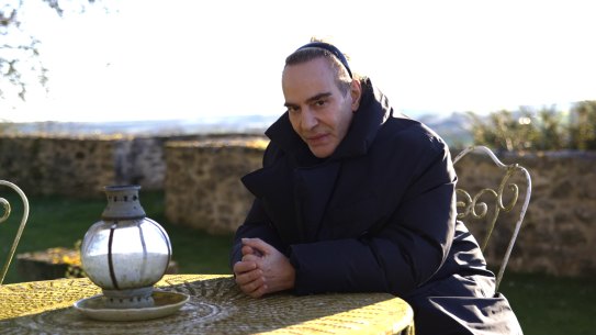 John Galliano in his garden in Beauvais, France. The designer’s public rehabilitation is complete.