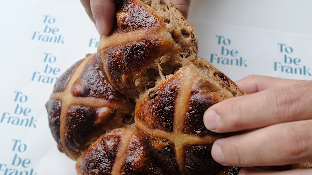 To Be Frank’s hot cross bun is so fluffy, you might forget to chew.