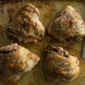 Roasted chicken thighs