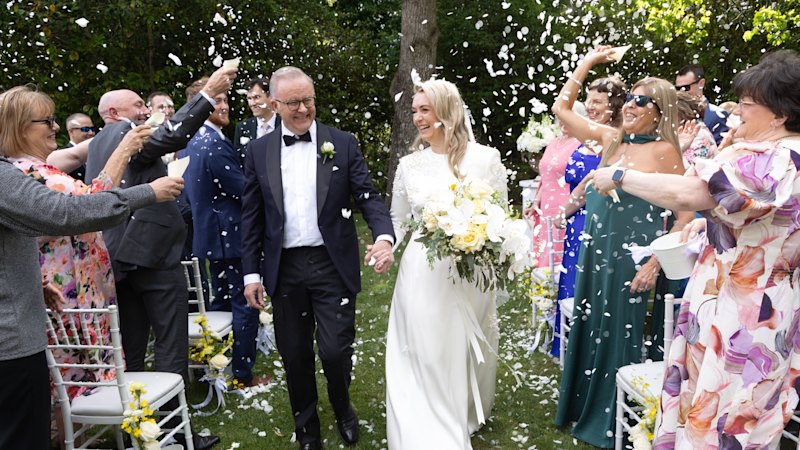 Anthony Albanese marries Jodie Haydon at The Lodge, first prime minister to wed in office
