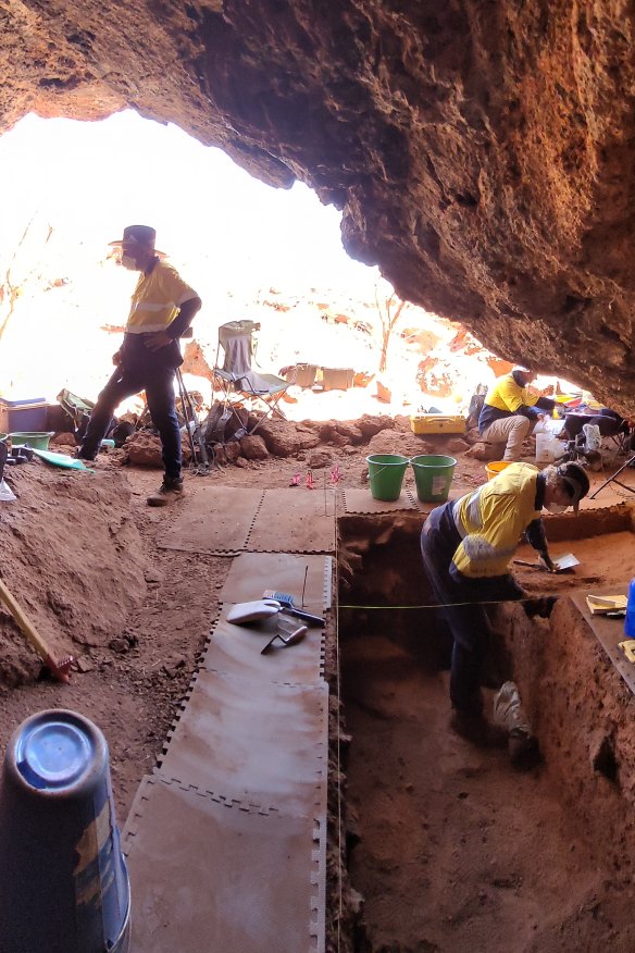 The cave has some of the earliest ­evidence of Aboriginal people’s occupation of the Australian desert, with artefacts dating back more than 50,000 years.