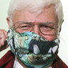 Bob Katter in his crocodile mask.