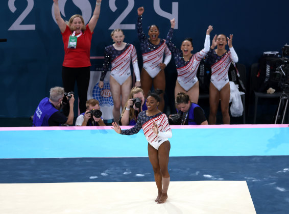 Redemption for Simone Biles as she leads US women to gold in Paris