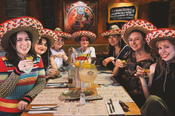 Sombreros on, tequila shots aloft, it’s Taco Bill time!