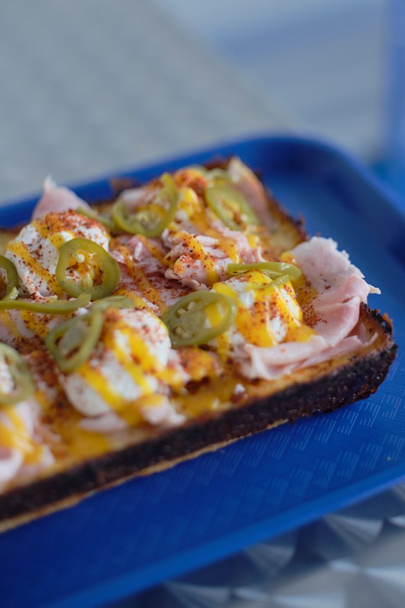 The Byron Hawaiian pizza.