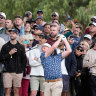 Cameron Smith plays on the opening day of the LIV Golf Adelaide event.