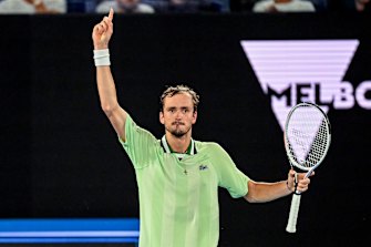 Medvedev refused to give up despite the crowd willing Nadal home.