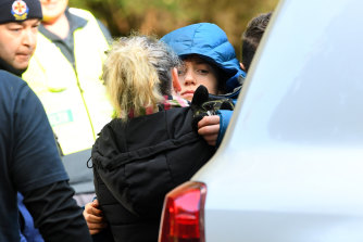 The moment William Callaghan was reunited with his mother after two days lost in the bush.