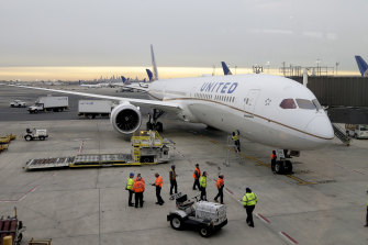 A Dreamliner 787-10 at Newark Liberty International Airport in New Jersey.