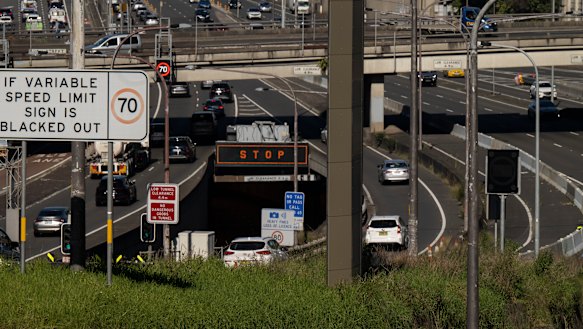Trucks are charged the same as cars for southbound journeys on both the Sydney Harbour Tunnel and the Bridge.