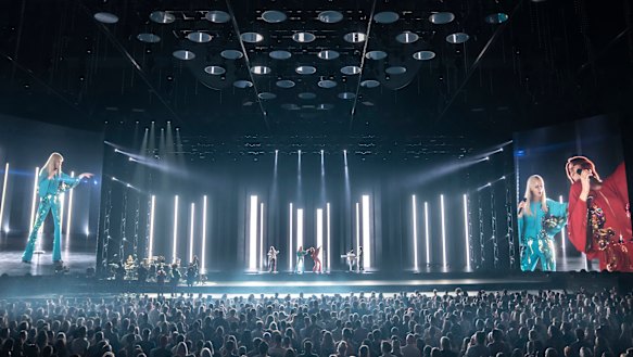 The “virtual” ABBA Voyage concert in London.
