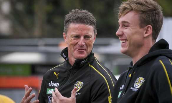 Damien Hardwick in their time together at Richmond.