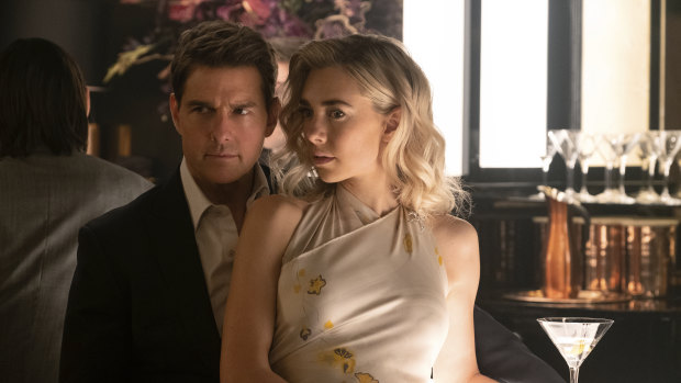  Tom Cruise, left, and Vanessa Kirby in a scene from <i>Mission: Impossible - Fallout.</i> (Chiabella James/Paramount Pictures and Skydance via AP)