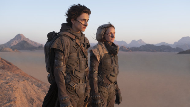 Timothee Chalamet and Rebecca Ferguson star in Dune, premiering at Venice Film Festival in September. 