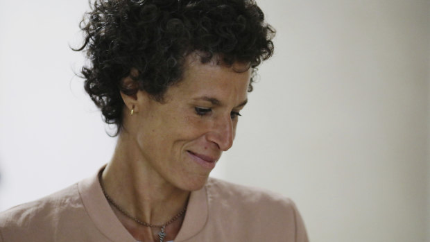 Andrea Constand arrives to resume her testimony during Bill Cosby's sexual assault retrial at the Montgomery County Courthouse in Norristown.