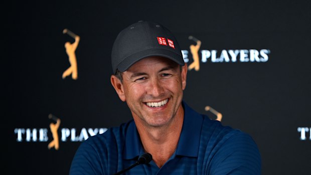 Australia’s Adam Scott told the media that when he won the 2004 Players Championship no one in the US knew who he was.