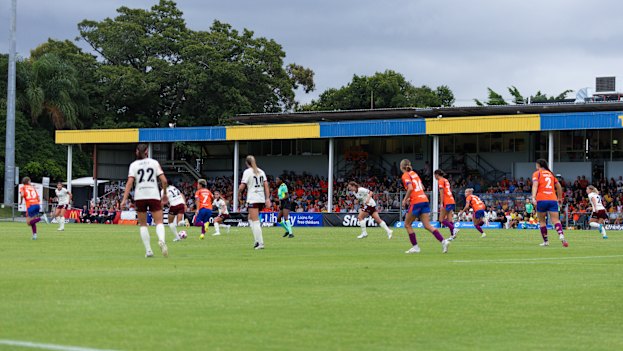 A club record 3712 fans packed into Perry Park to watch the Brisbane Roar v Adelaide United A-League  Women’s match on Sunday.