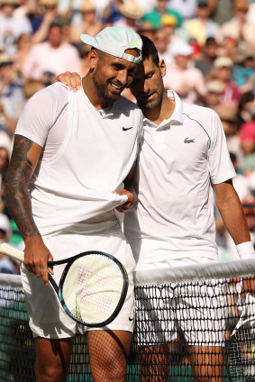 Kyrgios pushed Novak Djokovic in last year’s Wimbledon final.