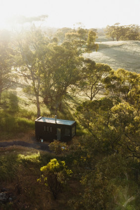 Tucked into the trees - one of CABN’s pods.