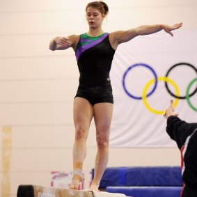 Georgia Bonora at a training session at the AIS in 2012.