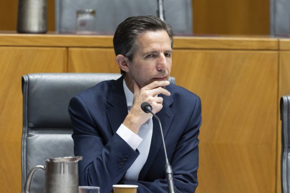 Liberal senator Simon Birmingham has accused King of being evasive.