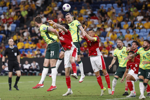 Jackson Irvine scores for Australia.