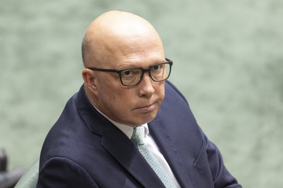 Opposition Leader Peter Dutton pushed to have the referendum question recast. 