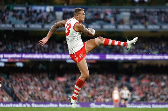Lance Franklin was booed by Collingwood supporters on Sunday.