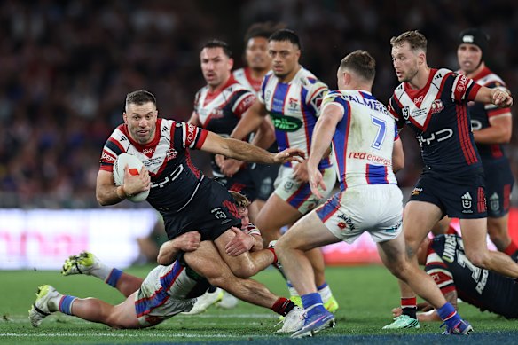 James Tedesco in action against the Knights.