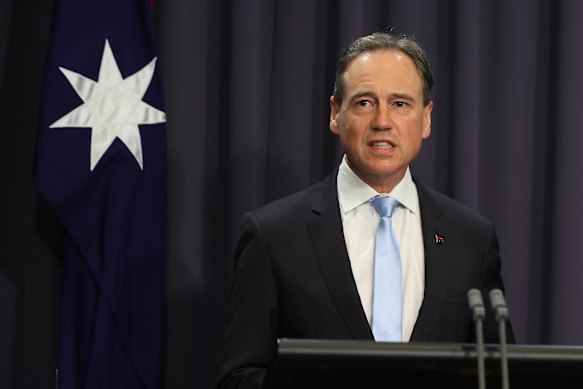 Federal Health Minister Greg Hunt.