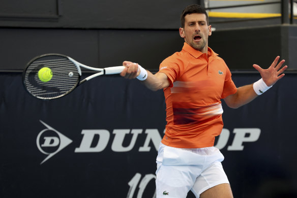 Novak Djokovic won his first singles match since returning to Australia at the Adelaide International.