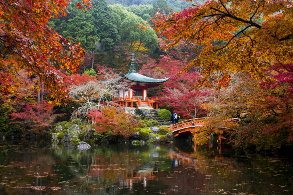 Daigoji Temple in autumn at Kyoto, Japan. 