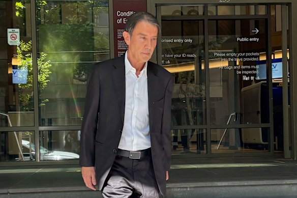 Builder Alex Dimopoulos outside court on Thursday.