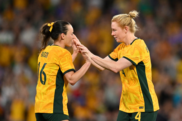 Clare Polkinghorne was given a touching tribute before the clash in her Brisbane farewell.