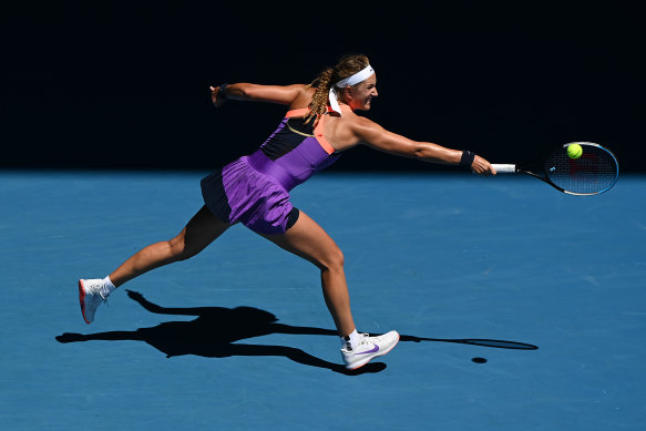 Victoria Azarenka on day two of the Australian Open. 