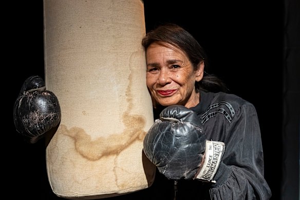 Rhoda Roberts in My Cousin Frank at the Melbourne Arts Center in July 2025.