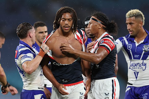 Dominic Young in his playing days at the Roosters. 