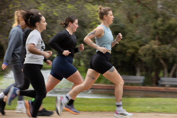 Running groups have popped up all over Melbourne. 