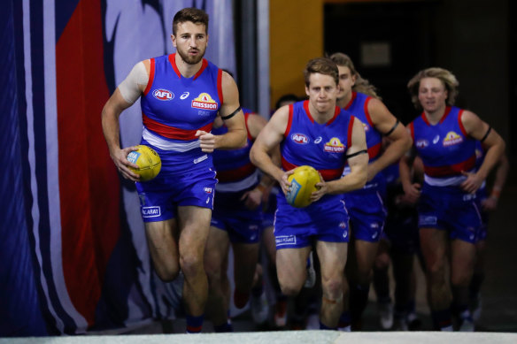 The Western Bulldogs run out in round 23.