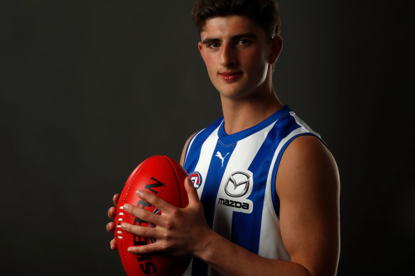 North Melbourne draftee Harry Sheezel.