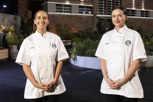 MasterChef 2020 finalists Laura Sharrad (left) and Emelia Jackson.